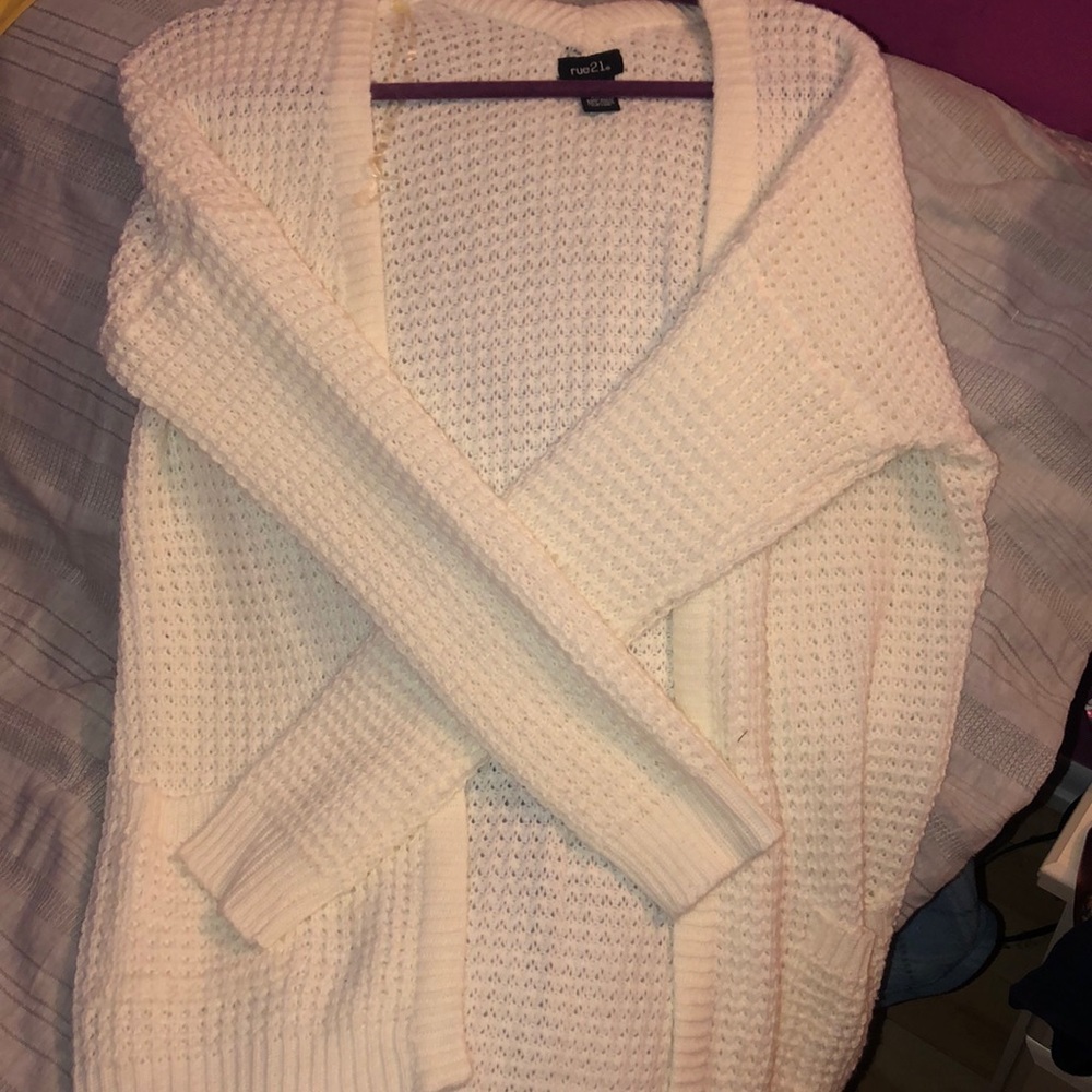 White Knit Cardigan